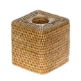 thumbnail image 2 of Kouboo Loma Square Rattan Tissue Box Cover, Square Hand Woven Tissue Holder, Decorative Facial Napkin Holder, Honey Brown, 2 of 4