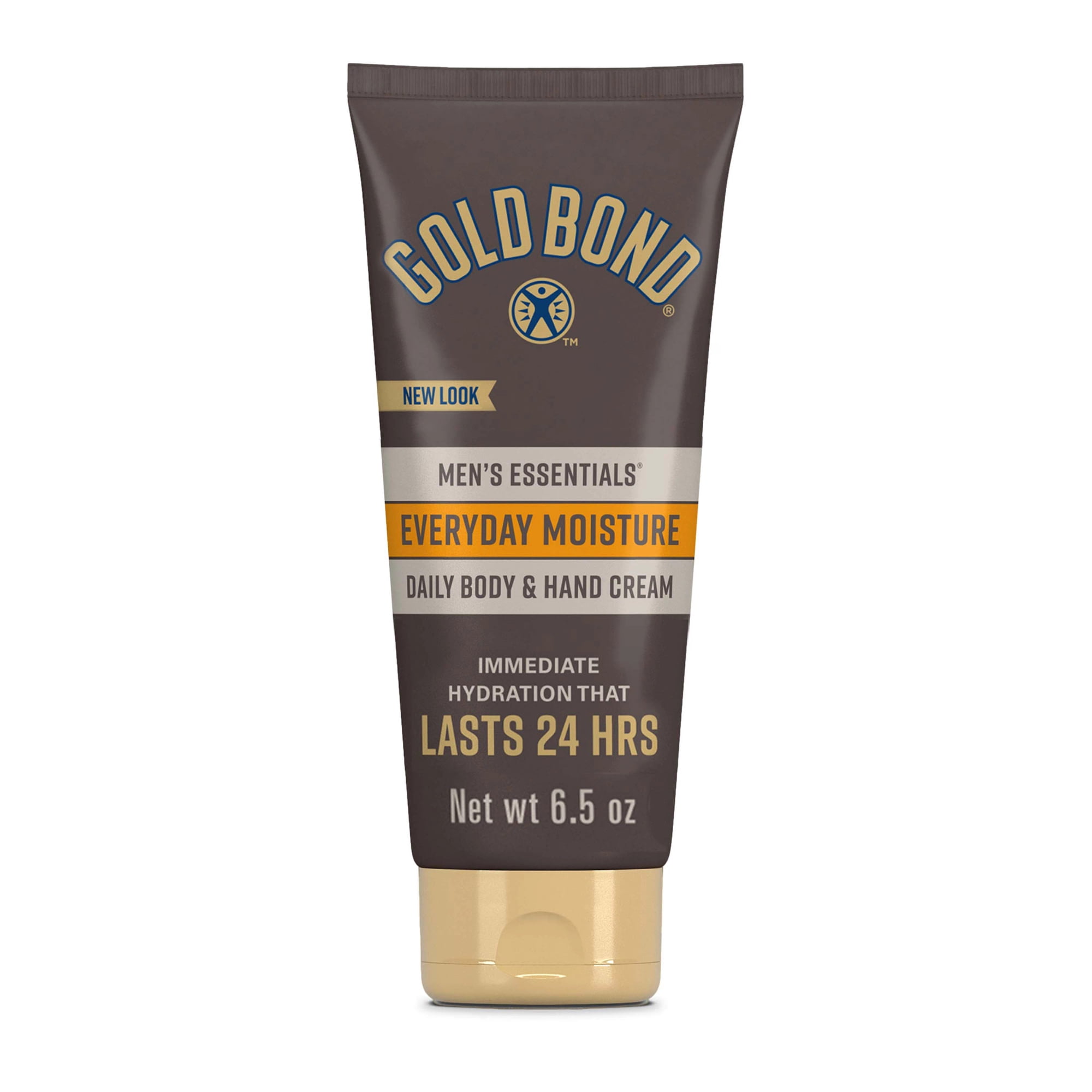 Gold Bond Men's Essentials Everyday Moisture Daily Body and Hand Cream, 6.5 oz., With Vitamin C