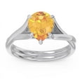 thumbnail image 2 of 2.00 Carat Pear Cut Citrine Gemstone New Design Solitaire Engagement Ring for her 18K White Gold Size 8.5 by Diamond Capitals, 2 of 8