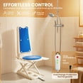 thumbnail image 6 of Electric Shower Chair for Inside Shower,Shower Chair for Elderly and Disabled,Tub Transfer Bench with 360°Swivel Sunderwell,308 lbs Capacity,24 lbs Net Weight,IPX8 Waterproof(Blue), 6 of 11