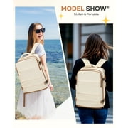 Lightweight Backpack Women, Men Carry On Backpack,Hiking Backpack Waterproof Outdoor Sports Casual Daypack Airplane Approved Backpack Student School Bag Beige Brown