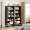 thumbnail image 4 of Tribesigns Heavy-Duty Tall Bookcase, 70.8-Inch 5-Tier Bookshelf with Storage Shelves for Living Room, Bedroom, Office - Sandalwood, 4 of 7