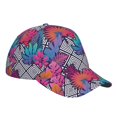 thumbnail image 3 of Daiia Tropical Leaves print Baseball Cap Men Women Golf Dad Hat Adjustable Original Classic Low Profile Hat Unconstructed Plain Cap, 3 of 9