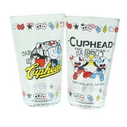 Cuphead and Mugman 16 Ounce Pint Glass Set