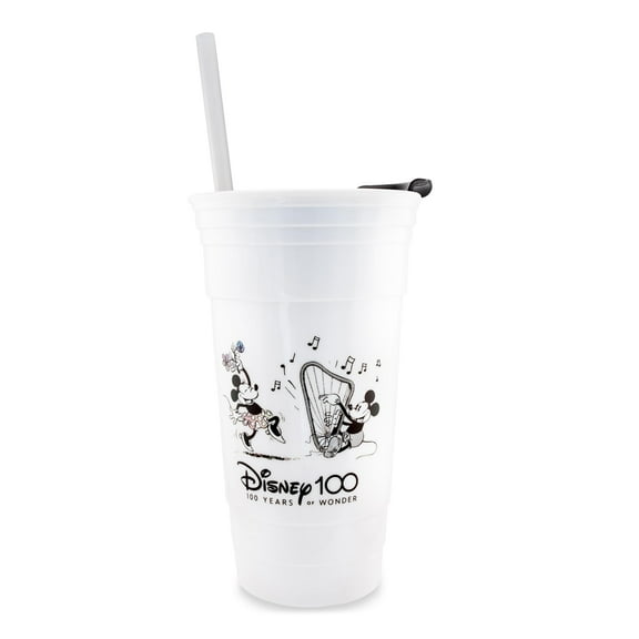 Disney 100 Mickey and Minnie Mouse Dance Tumbler With Lid and Straw | 32 Ounces