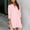 Pink, variant on Dpytoraw Women Casual Solid Dress Long Sleeve Turtleneck Pocket Dress Shirt Split Hem Casual Loose Dress