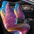 thumbnail image 2 of Uemuo Rainbow Melting Ice Cream Pattern Car Seat Covers for Front Seats Waterproof Seat Covers for Cars, Universal Auto Front Seats Protector Fits for Car-2 PCS, 2 of 6