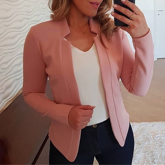Mikilon Cardigan à manches longues et à manches longues pour femmes, couleur unie, manteau de survêtement