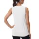 thumbnail image 5 of Camiseta sin mangas MAGCOMSEN de verano para mujer, transpirable, blanca, talla XL, 5 of 6
