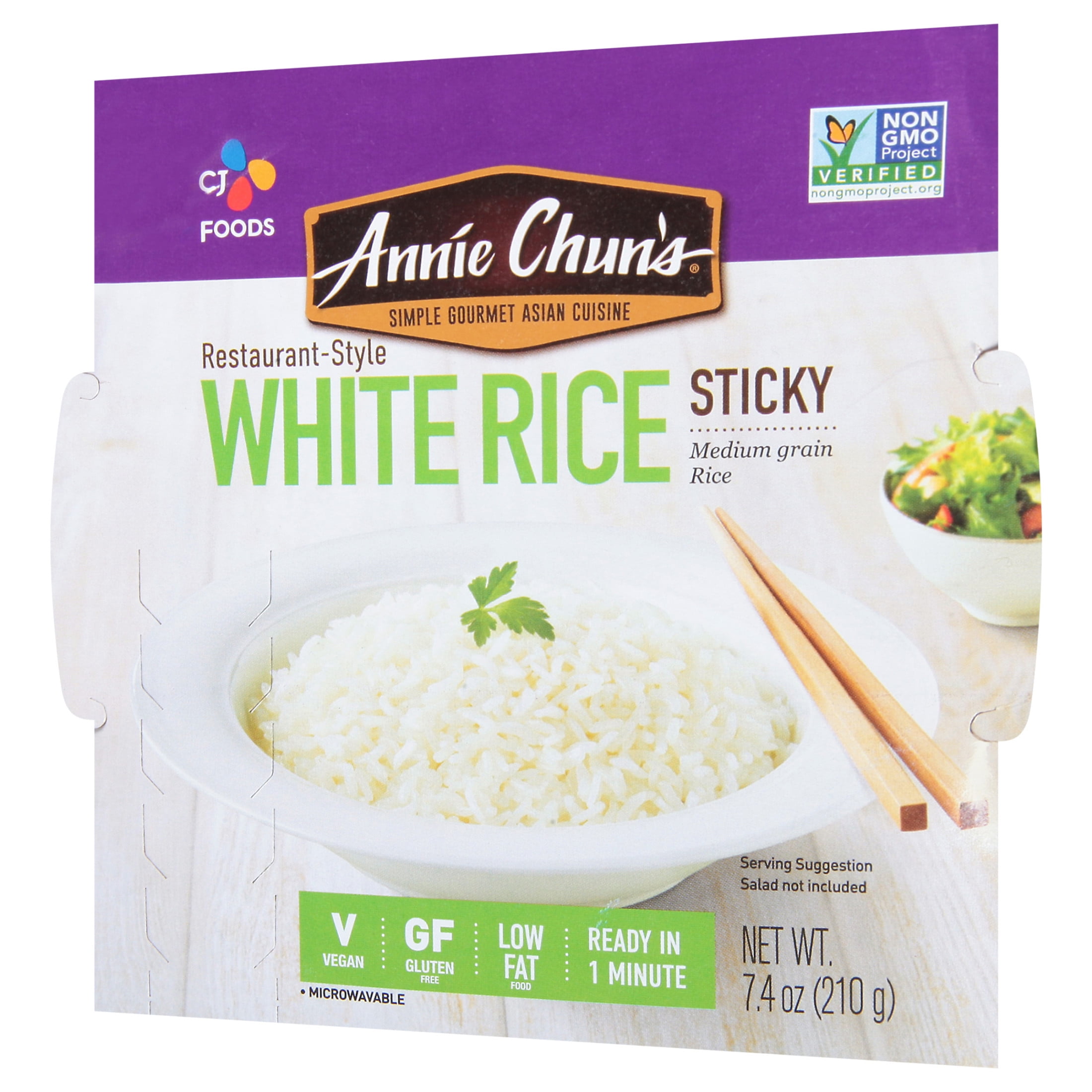 Annie Chun's Cooked White Sticky Rice, 7.41 oz 6 Pack