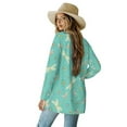 thumbnail image 3 of SCRAWLGOD Dragonfly Cardigan Sweatshirt for Women Lightweight Jacket No Hood Size 2XL Long Sleeve Sweater Coat with Pockets Washable Open Front Cardigan for Women Long, 3 of 7