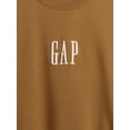 thumbnail image 3 of Sudadera con logo GAP para hombre, cuello redondo, polar marrón, talla S, 3 of 4