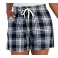 thumbnail image 2 of TOMMY HILFIGER Womens White Pocketed Drawstring Waist Plaid High Waist Shorts XL, 2 of 3