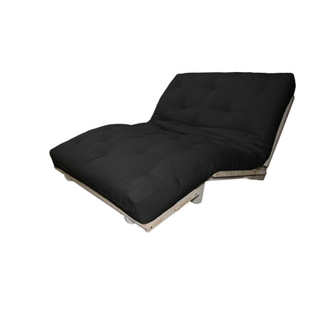 Lounger True 6 Inch Cotton Foam Sit Lounge Or Sleep Futon Sofa Lounger True 6 Inch Cotton Foam Sit Lounge Or Sleep Futon Sofa Sleeper Bed Full Size Unfinished Frame Twill Black