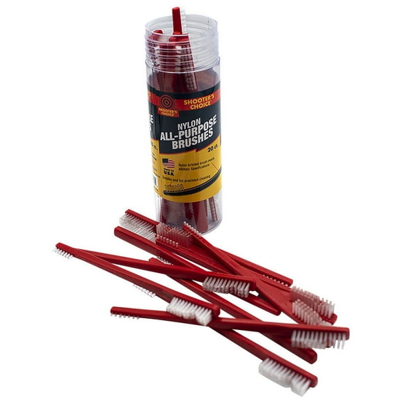 Shooter's Choice Nylon All Purpose Receiver Brushes 20 Pack, Red