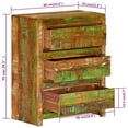 thumbnail image 6 of vidaXL Drawer Cabinet Multicolor 23.6"x13"x29.5" Solid Wood Reclaimed, 6 of 11