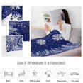 thumbnail image 4 of Navy Winter Snowflakes Throw Flannel Blanket 60x80In Plant Pine Branch Minimalist Super Soft Cozy Bed Blanket, Lightweight Plush Fuzzy Bed Throw for Bedroom Sofa Couch Living Room, 4 of 4