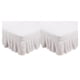 thumbnail image 4 of Billuyoard Faldas de cama elegantes de poliéster, elegantes, duraderas y fáciles de limpiar alrededor de la sábana con cenefa de la cama, color Blanco US-Twin39*75in 2Conjunto, 4 of 6