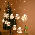 thumbnail image 4 of Lámpara de alambre de cobre con forma de bola de los deseos para árbol de Navidad, muñeco de nieve y Papá Noel, con luz LED, para cortina, decoración navideña, para ventana, 4 of 5