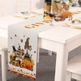 thumbnail image 2 of Chemin de Table d'Automne 70 Pouces de Long Orange Citrouille Érable Coton Lin Foulards de Commode Chemin de Table pour Cuisine Café/salle à Manger/canapé/table d'Appoint Chambre Maison Salon Foulards Déco pour Fête Di, 2 of 5