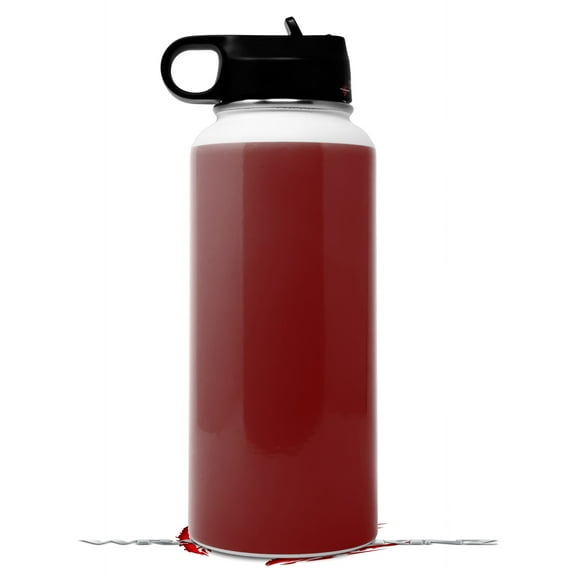 Skin Wrap Decal compatible with Hydro Flask Wide Mouth Bottle 32oz Solids Collection Red Dark (BOTTLE NOT INCLUDED)