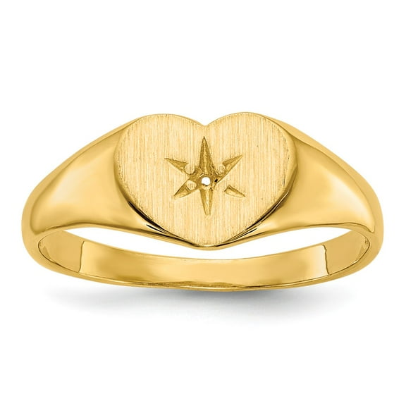 14K Yellow Gold Ring Band Signet 2 to 7 mm (tapered)