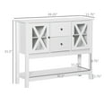 thumbnail image 3 of HOMCOM Buffet avec Portes en Verre et Tiroirs Étagères Ajustables, 3 of 10