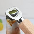thumbnail image 2 of Paquete de 6 abridores de botellas, abridor de botellas de acero inoxidable, abridor de cerveza con mango de madera, abridor de botellas personalizado para cocina, bar, camping (color madera JFHHH pequeña, 2 of 5