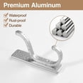 thumbnail image 5 of Adhesive Wall Hooks For Coat And Towel Door Hanger Stick On Sticky Hook For Wall Closet Bathroom Stainless Steel Heavy Duty Mounting Command Hooks Heavy Duty Silver 3.2*0.8*3.4 In, 5 of 9
