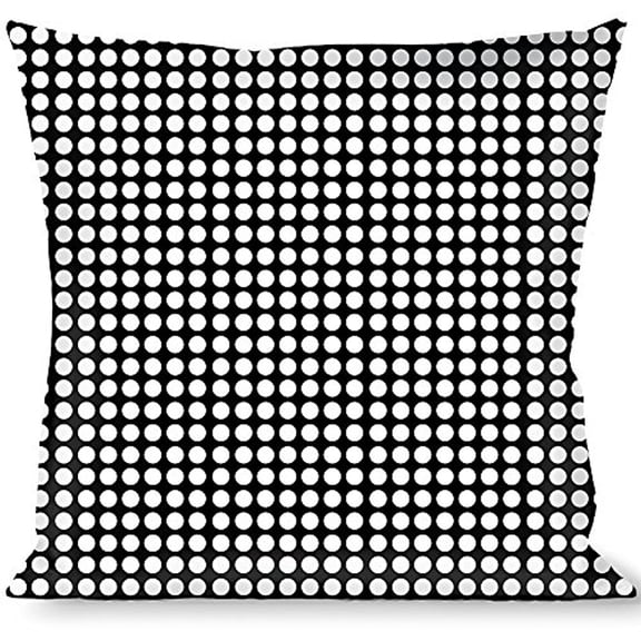 Buckle-Down Throw Pillow - Mini Polka Dots Black White