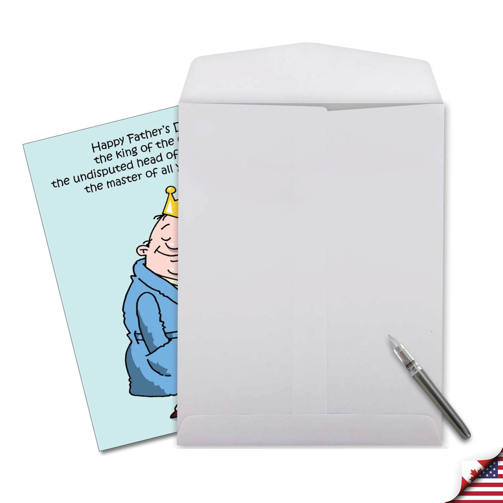 1 Jumbo Funny Happy Father's Day Greeting Card (8.5 x 11 Inch) - King of the Castle Dads Day Card J0239
