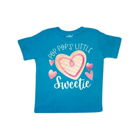 

Inktastic Pop Pop s Little Sweetie with Pink Heart Cookie Gift Toddler Boy or Toddler Girl T-Shirt