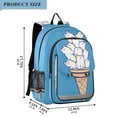 thumbnail image 2 of FORMRS Unisex School Backpack 17" Student Travel Bag with Laptop Compartment, Ice Cream Cat, 2 of 7