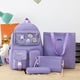 thumbnail image 1 of Conjunto de 4 mochilas escolares para mujer, bolso de libro para adolescentes, estudiantes, estuche de lápices, conjunto compuesto con insignia colgante Fivean unisex, 1 of 2