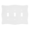 thumbnail image 1 of Brainerd 64608 Nylon Triple Toggle Switch Wall Plate / Switch Plate / Cover, White, 1 of 3