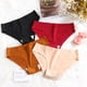 thumbnail image 2 of TrowBridge-bragas sin costuras para mujer, ropa interior transpirable de satén de seda, Color sólido dulce, lencería Sexy, 2 of 4