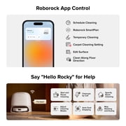 روبوت المكنسة الكهربائية والممسحة Roborock Qrevo CurvX، شفط 22000 باسكال، تصميم نحيف للغاية 3.14’’، بدون تشابك، التعرف التفاعلي على العوائق بالذكاء الاصطناعي، هيكل AdaptiLift، غسيل وتجفيف ممسحة الماء الساخن تلقائيًا