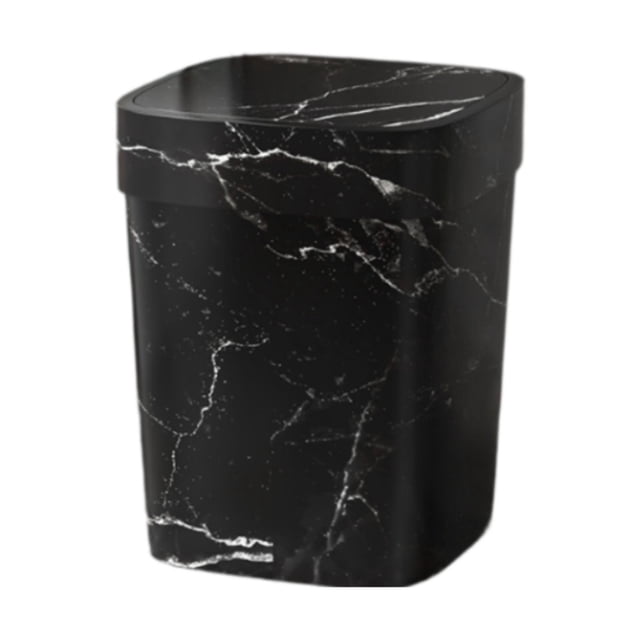 Cubo de basura Contenedor de basura Cubo de basura con tapa Contenedor de abono para encimera Contenedor de residuos de alimentos para cocina Lavadero negro
