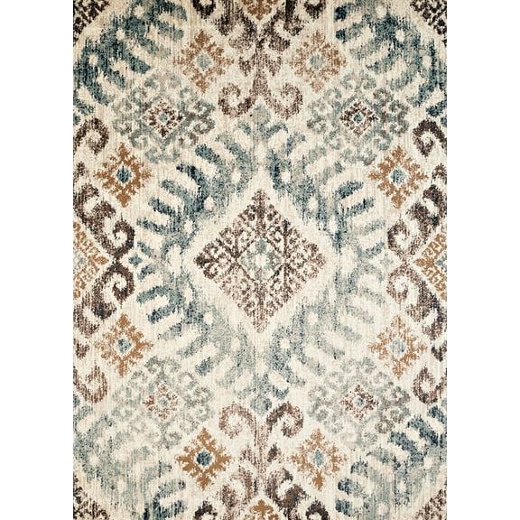 United Weavers Amarna Verazanno Distressed Blue Woven Olefin Area Rug or Runner