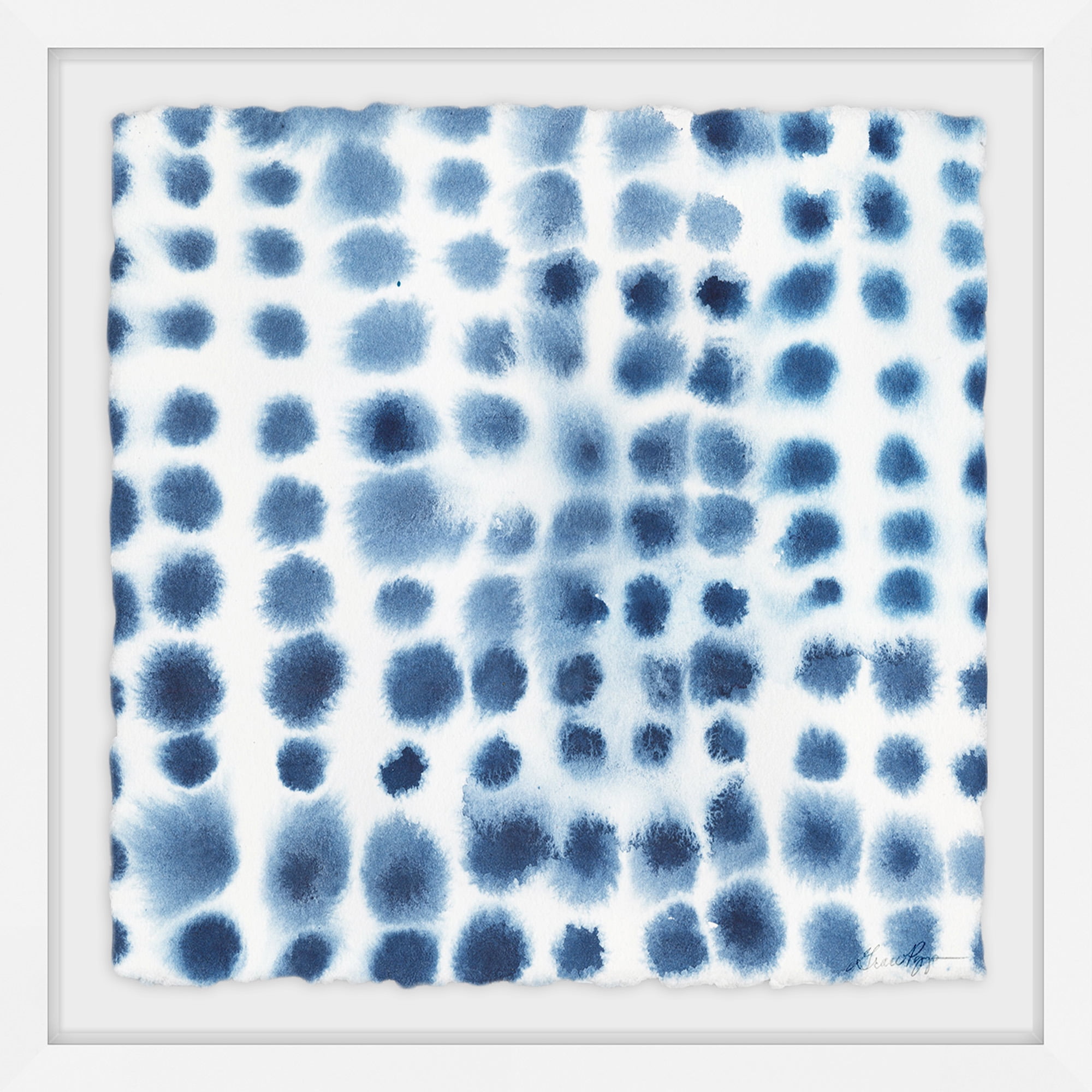 Indigo Bleed VI Framed Painting Print