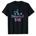 thumbnail image 1 of AALJY Mermaid Dad Funny Merman Daddy Papa Family Matching Birthday T-Shirt, 1 of 5