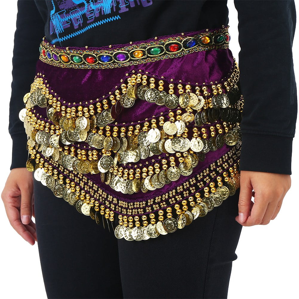 Youthink Belly Dancing Hip Scarf Belly Dance Hip Belt Belly Dance Hip Skirt Belly Dance Hip Wrap Belly Dancing Waist Belt Belly Dancing Hip Scarf Wrap