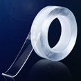 thumbnail image 3 of Cinta Nano de doble cara Cinta de montaje resistente - Paquete de 3 - Agarre fuerte, tiras de cinta de pared adhesivas fuertes reutilizables Cinta transparente para colgar en madera, hasta, 3 of 5