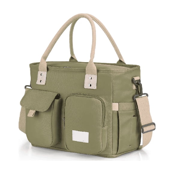 Lonchera Térmica Bolsa De Almuerzo Portátil Fiambrera 16L verde militar