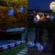 thumbnail image 4 of Juego de 4 luces solares para exterior, luces solares de pared para decoración de jardín, luces solares impermeables para exterior, mini antorchas decorativas para jardín, patio, encendido/apagado, 4 of 5