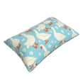 thumbnail image 3 of EasygdpWhite Geese And Flower Polyester Fiber Double-Sided Pillowcase,Super Soft,Comfortable And Luxurious Pillowcase,Not Easy To Break Or Deform- 20"X30", 3 of 9