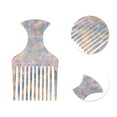 thumbnail image 2 of Unique Bargains 1 Pc Flat Handle Marble Hair Insert Comb Purple Acetate Sheet, 2 of 5