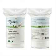 البيضاوي القطني العضوي من Sky Organics للبشرة الحساسة للجمال والعناية الشخصية ، 60 Count