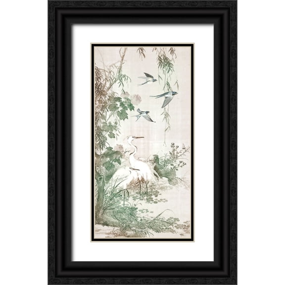 Hunziker, Steve 9x14 Black Ornate Wood Framed with Double Matting Museum Art Print Titled - Chinoiserie IV
