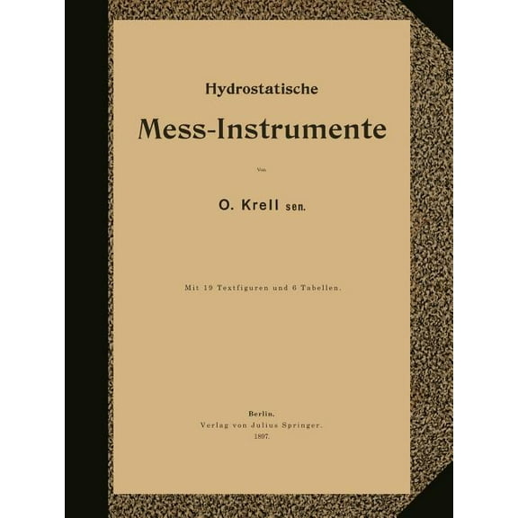 Hydrostatische Mess-Instrumente, (Paperback)